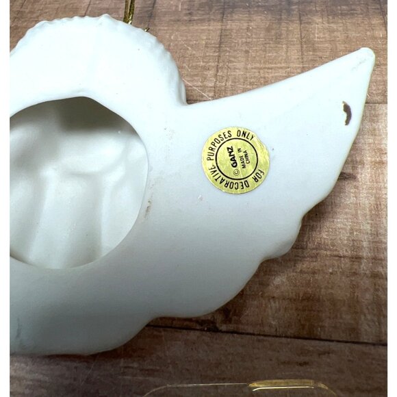 RARE Ganz Vintage Ceramic Angel Cherub Ornament With Decorative Wings - Picture 3 of 3